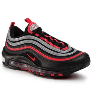 NIKE AIR MAX 97 Sneaker Herren Schuhe Schwarz-Rot, Reflexionsstreifen - Bild 1 von 3