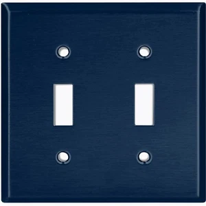 Metall Lichtschalter Abdeckung Wandplatte Uni Marineblau Farbe CLR020 - Bild 1 von 14