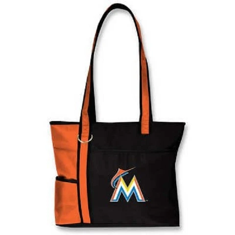 New MLB Carryall Gametime Tote Bag Purse Licensed MIAMI MARLINS Embroidered gift Cover