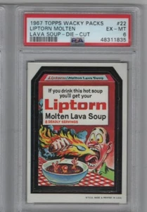 WACKY PACKAGES 1967 DIE CUT # 22 LIPTORN SOUP PSA 6 - Picture 1 of 2
