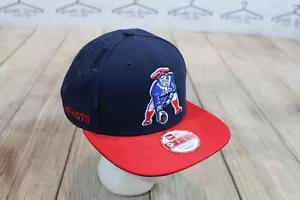 NWT New Era 9Fifty New England Patriots Retro Minuteman Logo Blue Red Snapback - Picture 1 of 6