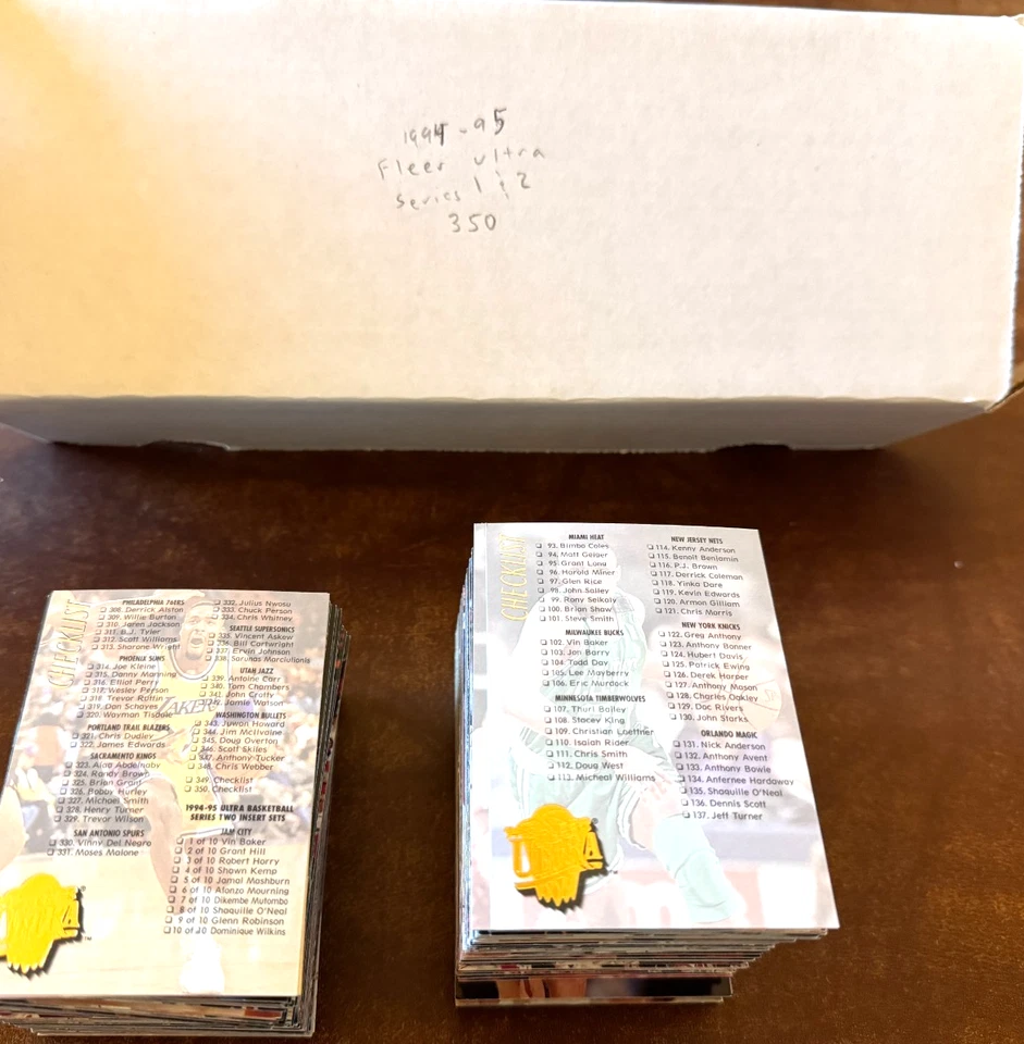 Juego completo Fleer Ultra Basketball Series 1 y 2 1994-95/350 Foto 1 de 1