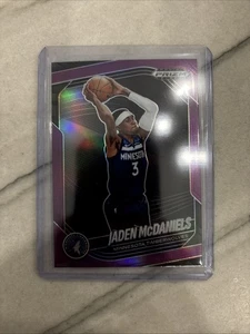 2024-25 Prizm Black Jaden McDaniels Purple Prizm /99 - Picture 1 of 2