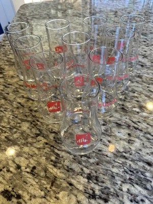 Vintage 7 UP Glass The Uncola Upside Down 6" Lot of 10 Drinking glasses READ - Image 1 of 4