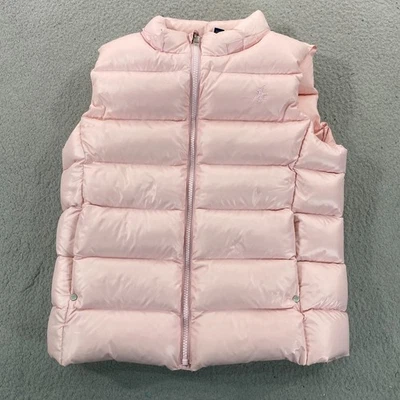 Colete acolchoado rosa Polo Ralph Lauren feminino GG (12-14) - Imagem 1 de 4