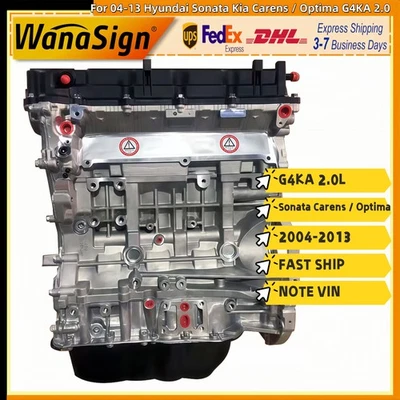 Conjunto de motor de bloque largo para 04-13 Hyundai Sonata Kia Carens / Optima G4KA 2.0 Foto 1 de 4