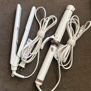 T3 Twirl 1 ¼ Inch Curling Iron White 🌹 Gold 73560 Barrell Curler & T3 Flat Iron - Picture 1 of 13