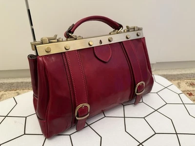 Bolso médico de cuero borgoña Oxford Firenze Bag Italia Foto 1 de 4