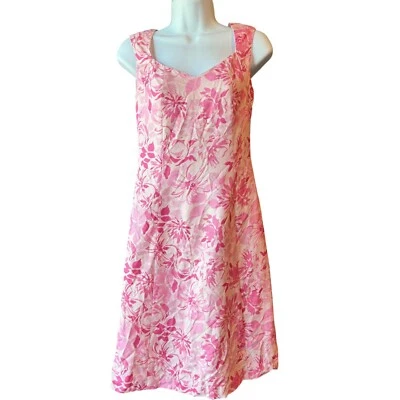 PETITE SOPHISTICATE 100% Silk Sleeveless Knee Length Floral Dress Pink Size 2 - Image 1 of 4