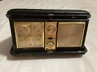 Vintage Kenton Travel AM Alarm Clock Radio Genuine Leather Hong Kong VGC