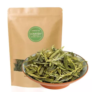 GOARTEA Xihu Longjing Dragon Well Long jing Green Tea Chinese Spring Loose Leaf - Picture 1 of 7
