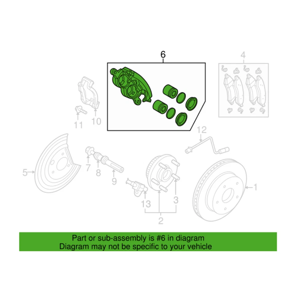 Pinza de freno de disco delantera genuina OEM Mopar para Ram 1500 Dodge Ram 1500 Foto 1 de 1