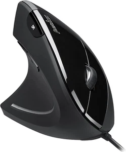 PERIMICE-513L Left Handed Ergonomic Vertical Mouse 1000/1600 DPI Recommended wit - Picture 1 of 9