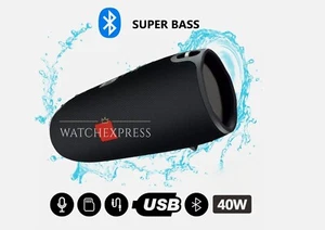 CASSA BLUETOOTH SPEAKER PORTATILE WIRELESS USB CASSE WATERPROOF RADIO FM 40W - Foto 1 di 14