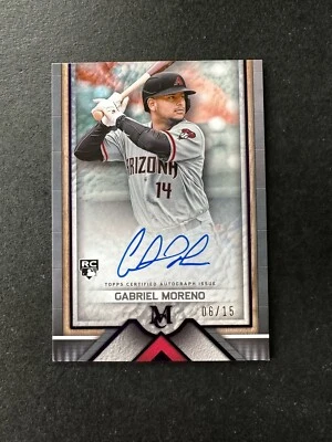 2023 Gabriel Moreno  Topps Museum Collection Auto #/15 On Card Rookie RC Purple - Image 1 of 2