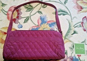 NWT Vera Bradley Fuscia Microfiber Shoulder Bag - Picture 1 of 2