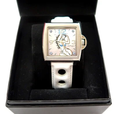 ED HARDY WATCHES Mens Watch Sexy Pinup Bikini Girl Dial with Case & NEW BATTERY  - Image 1 of 4