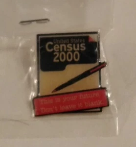 Census 2000 Anstecknadel - Emaille - "This is Your Future Don't Leave it Blank" - Bild 1 von 2
