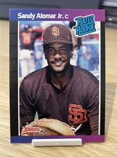 1989 Donruss 28 Sandy Alomar Jr. San Diego Padres Rated Rookie Card (B7)