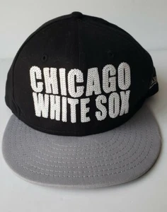 NEW ERA 59FIFTY Adjustable Snapback Black Gray Hat Cap Chicago White Sox Glitz - Picture 1 of 7