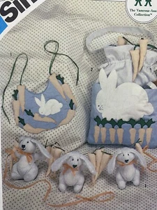 Vtg Simplicity 6427 Waste Bin Nappy Bag Cot Tot Bunny Rabbit Sewing Pattern - Picture 1 of 9