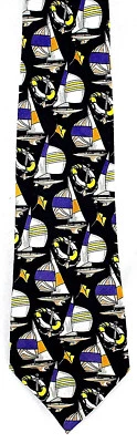 Corbata para hombre de carrera de veleros veleros velas de anclaje deportes corbata para el cuello regalo  Foto 1 de 3