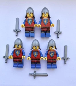 New Lego Lion Knights (Lot Of 5) Infantry Minifigures! - Picture 1 of 3