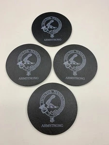 CLAN SLATE COASTER - SET OF 4 - CLAN ARMSTRONG - Bild 1 von 2