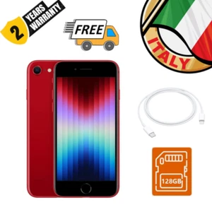 NUOVO Apple iPhone SE 3a Gen. (PRODUCT)RED Rosso - 128GB (Sbloccato) ❤ Originale - Foto 1 di 7