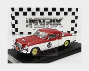 1:43 MATRIX Studebaker Power Hawk #55 Rally Tulip 1956 Red White MXR51805-011 - Foto 1 di 2