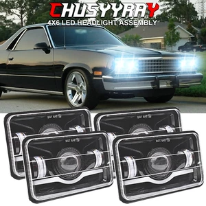 For 1982-1987 Chevrolet El Camino NEW 4PCS 4x6"LED Headlights DRL Hi/Lo Beam DOT - Bild 1 von 19