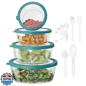 TalingMA Mixing Bowl Set, 8 Pieces BPA FREE Plastic Mixing Bowls with Airtigh - Picture 1 of 5