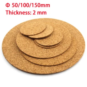 Cork Round Cork Backing Sheets Cork Tiles Coasters Ф 50/100/150mm Thickness 2mm - Picture 1 of 5