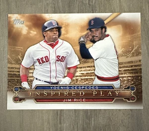 2015 Topps Inspired Play #I-8 Yoenis Cespedes Jim Rice Boston Red Sox - Bild 1 von 2