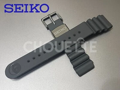 Seiko DFL3EB 22mm Black Urethane Watch Strap Band for SBBN011, SBBN013, SBDX011 - Image 1 of 4