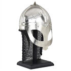 Armor Medieval Templar Mask Chin Man Knights Crusader armor helmet With Stand