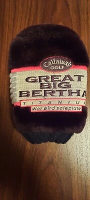CALLAWAY GOLF CLUB HEAD COVER SOCK GREAT BIG BERTHA Sole Plate #1 WAR BIRD   - Image 1 of 4
