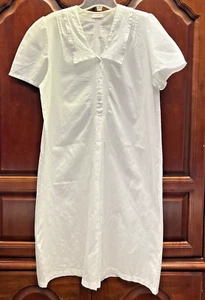Teresa Alecrim Cottagecore Cotton Nightgown Sz M Made in Portugal - Picture 1 of 5