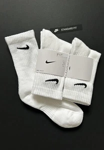 Nike Everyday White Cushioned Cotton Socks Small Junior Children Woman Kids 2-5 - Picture 1 of 7