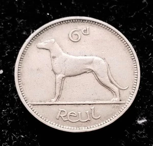 Ireland 1947 | Irish 6d | Six Pence | Wolfhound | KM.13a - Picture 1 of 2