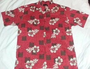 OP Ocean Pacific Sunwear Floral Hawaiian Button Down Mens Shirt Size L - Picture 1 of 2