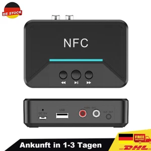Bluetooth 5.0 NFC Transmitter Empfänger Sender Receiver Stereo Audio Adapter AUX - Bild 1 von 9