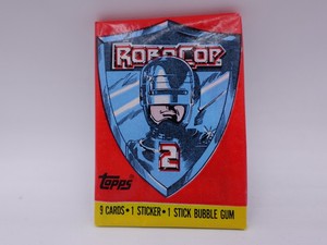 One Pack of Robocop 2 Trading Cards (Topps, 1990) [8+1 sticker]  Sealed