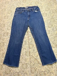 Levis 550 Relaxed Cut Off Cuffs Womens Jeans Designer Blue Sz. 10 Short Ladies - Picture 1 of 10