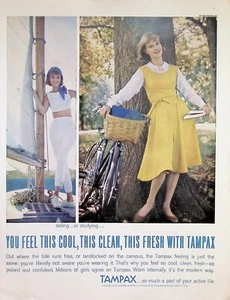 VINTAGE 1960s Print Ad ~ Tampax ~ So much a part of your active life - Picture 1 of 1