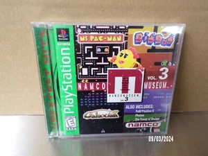 Namco Museum Ms Pacman Vol 3 Sony PlayStation 1996 PS1 Reg Black Label Big M - Picture 1 of 2