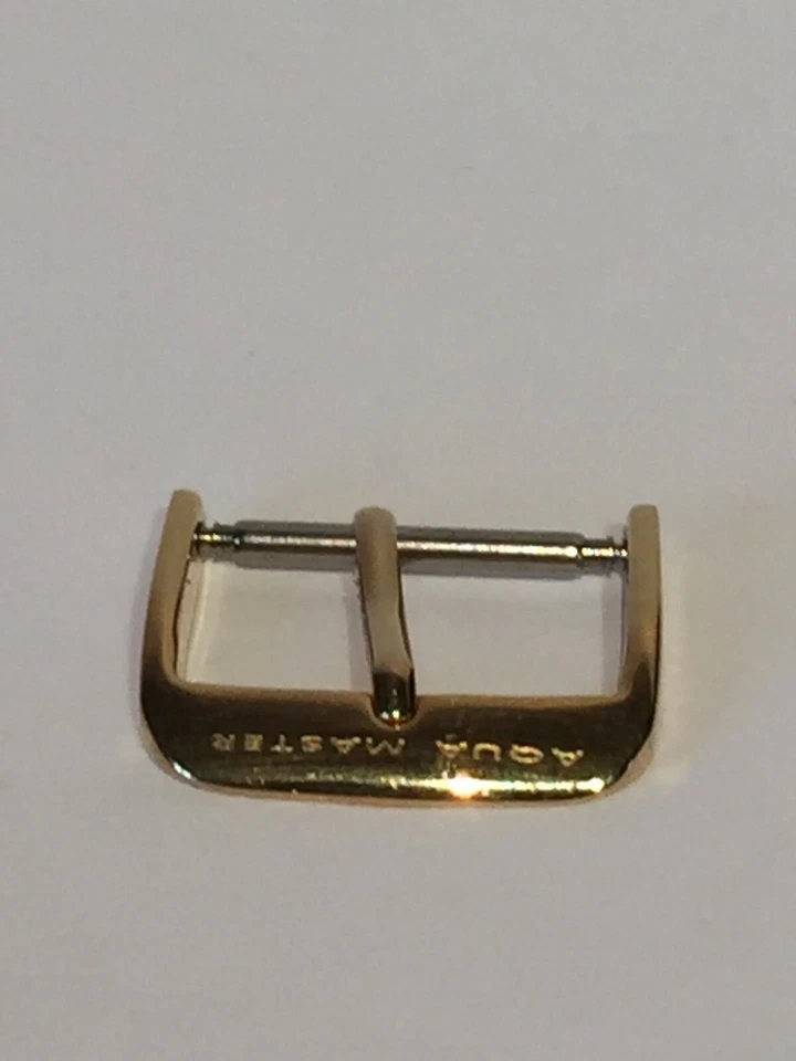 Genuine Yellow Gold Plated Buckle For Aqua Master 1ct Diamond Watch Straps - Image 1 of 1