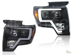 09-14 Ford F150 Pickup Black G5 LED Plank Style Quad Projector Headlights RH+LH - Bild 1 von 9
