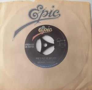 Michael Jackson – She's Out Of My Life (Epic, 1979) 7" vinyl US single VG/VG - Imagen 1 de 4