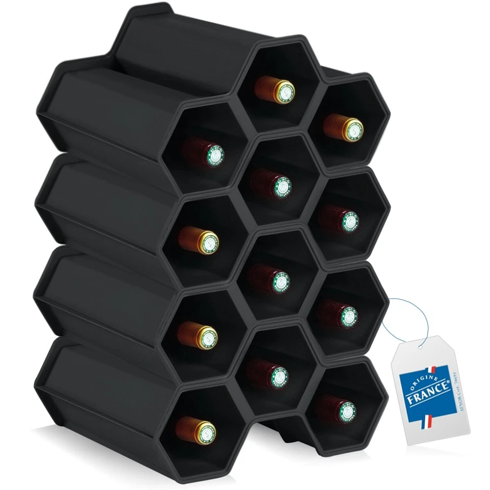 Weinregal stapelbar Kunststoff Wein Flaschen Box Kiste Regal freistehend Ständer - Bild 1 von 4